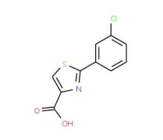 2-(3-chlorophenyl)-1,3-thiazole-4-carboxylic acid (CAS 845885-82-7) - chemical structure image