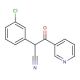 2-(3-Chlorophenyl)-2-cyano-1-(3-pyridinyl)-1-ethanone (CAS 114444-10-9) - chemical structure image