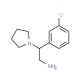 2-(3-chlorophenyl)-2-pyrrolidin-1-ylethanamine (CAS 866781-98-8) - chemical structure image