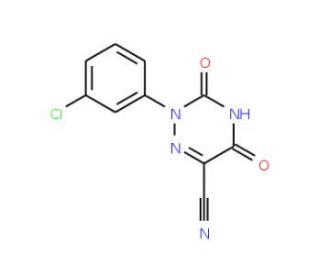 2-(3-Chlorophenyl)-3,5-dioxo-2,3,4,5-tetrahydro-1,2,4-triazine-6-carbonitrile (CAS 338982-39-1) - chemical structure image