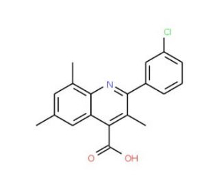 2-(3-Chlorophenyl)-3,6,8-trimethylquinoline-4-carboxylic acid - chemical structure image