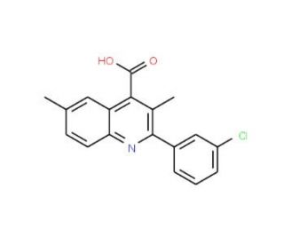 2-(3-Chlorophenyl)-3,6-dimethylquinoline-4-carboxylic acid - chemical structure image