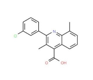 2-(3-Chlorophenyl)-3,8-dimethylquinoline-4-carboxylic acid - chemical structure image