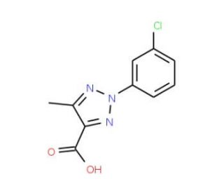 2-(3-chlorophenyl)-5-methyl-2H-1,2,3-triazole-4-carboxylic acid (CAS 1627-90-3) - chemical structure image