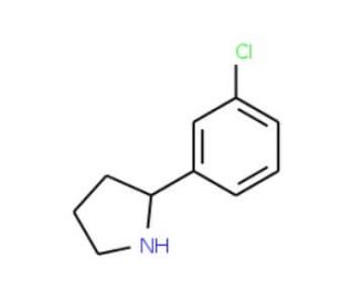 2-(3-Chlorophenyl)pyrrolidine (CAS 298690-74-1) - chemical structure image