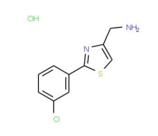 [2-(3-Chlorophenyl)thiazol-4-yl]methylamine hydrochloride (CAS 690632-12-3) - chemical structure image