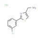 [2-(3-Chlorophenyl)thiazol-4-yl]methylamine hydrochloride (CAS 690632-12-3) - chemical structure image