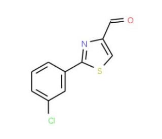 2-(3-Chlorophenyl)thiazole-4-carbaldehyde (CAS 859850-99-0) - chemical structure image