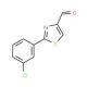 2-(3-Chlorophenyl)thiazole-4-carbaldehyde (CAS 859850-99-0) - chemical structure image