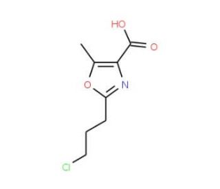 2-(3-chloropropyl)-5-methyl-1,3-oxazole-4-carboxylic acid - chemical structure image