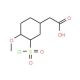 2-[3-(chlorosulfonyl)-4-methoxyphenyl]acetic acid (CAS 104967-35-3) - chemical structure image