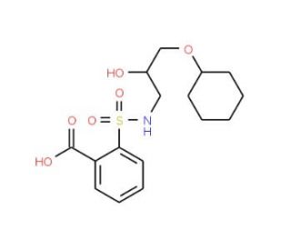 2-(3-Cyclohexyloxy-2-hydroxy-propylsulfamoyl)-benzoic acid - chemical structure image