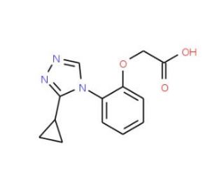 [2-(3-Cyclopropyl-[1,2,4]triazol-4-yl)-phenoxy]-acetic acid - chemical structure image