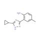 2-(3-cyclopropyl-1H-1,2,4-triazol-5-yl)-4-methylaniline - chemical structure image