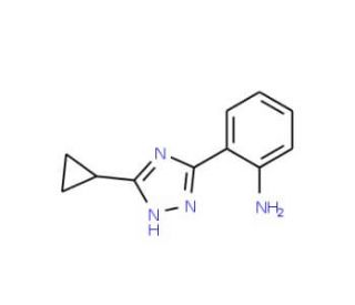 2-(3-cyclopropyl-1H-1,2,4-triazol-5-yl)aniline - chemical structure image