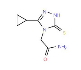 2-(3-cyclopropyl-5-mercapto-4H-1,2,4-triazol-4-yl)acetamide - chemical structure image