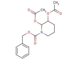 2,3-Diacetoxy-N-benzyloxycarbonylpiperidine (CAS 92599-77-4) - chemical structure image
