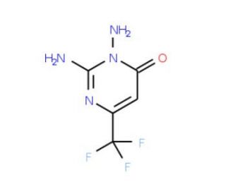 2,3-Diamino-6-(trifluoromethyl)-4(3H)-pyrimidinone (CAS 95095-71-9) - chemical structure image