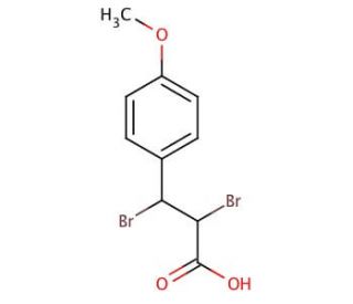2,3-Dibromo-3-(p-methoxyl)phenyl Propionic Acid (CAS 77820-32-7) - chemical structure image