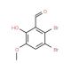 2,3-Dibromo-6-hydroxy-5-methoxy-benzaldehyde - chemical structure image