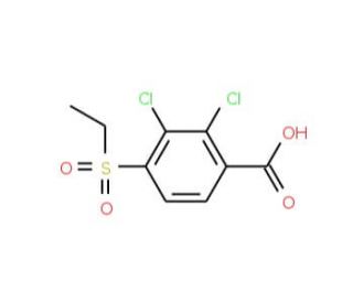 2,3-Dichloro-4-(ethylsulfonyl)-benzenecarboxylic acid - chemical structure image