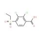 2,3-Dichloro-4-(ethylsulfonyl)-benzenecarboxylic acid - chemical structure image