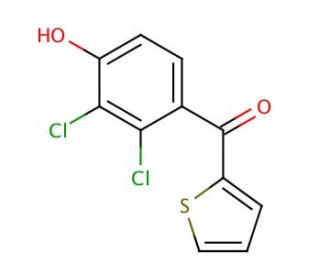 (2,3-Dichloro-4-oxyphenyl)-2-thienylmethanone (CAS 40180-03-8) - chemical structure image