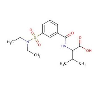 2-(3-Diethylsulfamoyl-benzoylamino)-3-methyl-butyric acid - chemical structure image