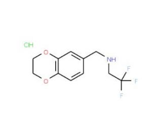 (2,3-dihydro-1,4-benzodioxin-6-ylmethyl)(2,2,2-trifluoroethyl)amine hydrochloride - chemical structure image
