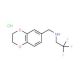 (2,3-dihydro-1,4-benzodioxin-6-ylmethyl)(2,2,2-trifluoroethyl)amine hydrochloride - chemical structure image