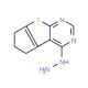 (2,3-Dihydro-1H-8-thia-5,7-diaza-cyclopenta[a]inden-4-yl)-hydrazine (CAS 303798-10-9) - chemical structure image