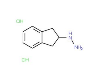 2,3-Dihydro-1H-inden-2-ylhydrazine 2HCl - chemical structure image