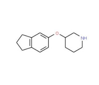 2,3-Dihydro-1H-inden-5-yl 3-piperidinyl ether - chemical structure image