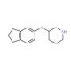 2,3-Dihydro-1H-inden-5-yl 3-piperidinyl ether - chemical structure image