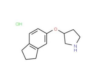 2,3-Dihydro-1H-inden-5-yl 3-pyrrolidinyl ether hydrochloride - chemical structure image