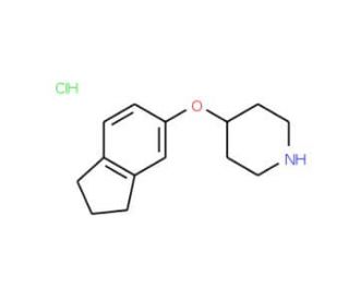 2,3-Dihydro-1H-inden-5-yl 4-piperidinyl ether hydrochloride - chemical structure image
