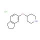 2,3-Dihydro-1H-inden-5-yl 4-piperidinyl ether hydrochloride - chemical structure image