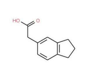 2,3-dihydro-1H-inden-5-ylacetic acid (CAS 5453-98-5) - chemical structure image