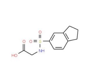 [(2,3-dihydro-1H-inden-5-ylsulfonyl)amino]acetic acid - chemical structure image