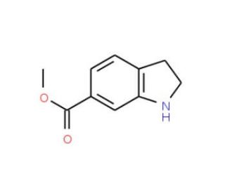 2,3-Dihydro-1H-indole-6-carboxylic acid methyl ester (CAS 341988-36-1) - chemical structure image