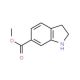 2,3-Dihydro-1H-indole-6-carboxylic acid methyl ester (CAS 341988-36-1) - chemical structure image