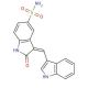 2,3-Dihydro-3-(1H-indol-3-ylmethylene)-2-oxo-1H-indole-5-sulfonamide (CAS 181223-16-5) - chemical structure image