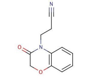 2,3-Dihydro-3-oxo-4H-1,4-benzoxazine-4-propionitrile (CAS 23866-12-8) - chemical structure image