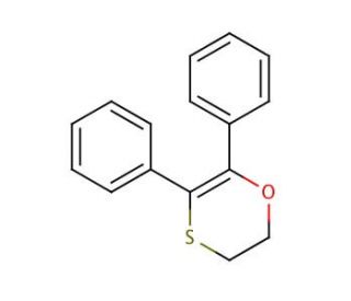2,3-Dihydro-5,6-diphenyl-1,4-oxathiin (CAS 58041-19-3) - chemical structure image