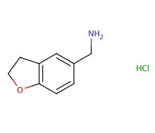 2,3-Dihydro-5-benzofuranmethanamine hydrochloride - chemical structure image