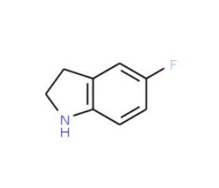 2,3-Dihydro-5-fluoro-1H-indole (CAS 2343-22-8) - chemical structure image