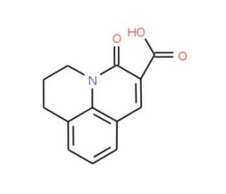 2,3-Dihydro-5-oxo-(1H,5H)-benzo[ij]-quinolizine-6-carboxylic acid (CAS 386715-42-0) - chemical structure image