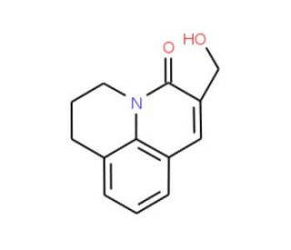 2,3-Dihydro-6-hydroxymethyl-(1H)-benzo[ij]quinolizin-5-one (CAS 386704-11-6) - chemical structure image