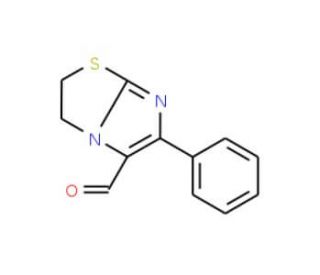 2,3-Dihydro-6-phenylimidazo[2,1-b]thiazole-5-carboxaldehyde (CAS 75224-64-5) - chemical structure image