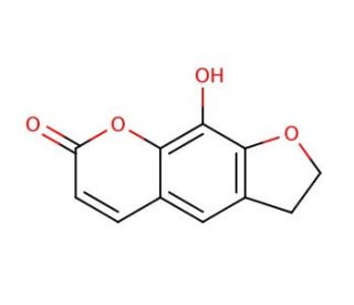 2,3-Dihydro-9-hydroxy-7H-furo[3,2-g][1]benzopyran-7-one (CAS 68123-30-8) - chemical structure image